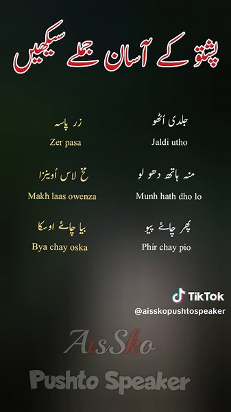 Learn Pashto Easily with Simple Sentences