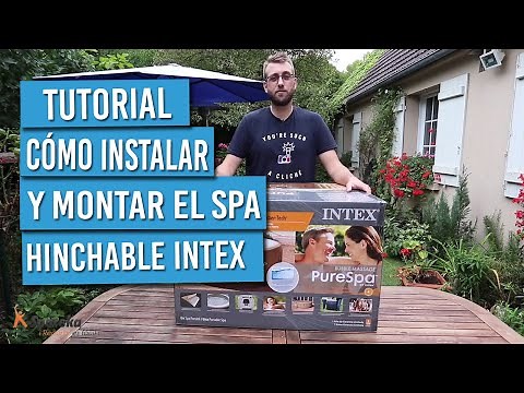 How do I install and assemble the INTEX inflatable spa?