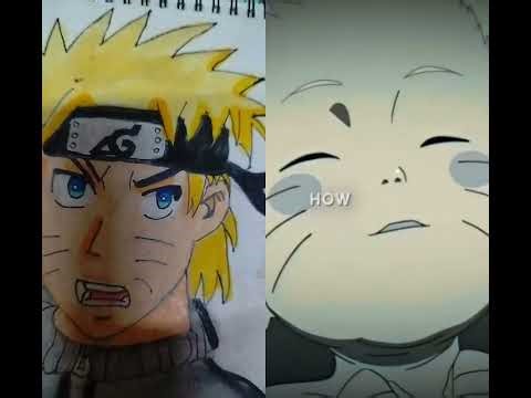 I made Naruto and nine tails drawing #naruto#narutoshippuden#narutouzumaki#ninetails#animeeart#edit