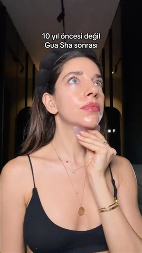 When you practice gua sha regularly, it beautifully shapes the face and defines its features.