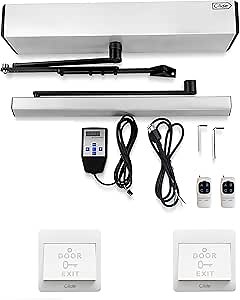 Olideauto Automatic Electric Swing Door Opener, Commercial Door Operator Electric Motorized Open and Close with 2PCS Exit Buttons