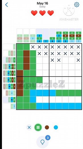 16 May 2025 | Daily Nonograms Color Puzzle (Easy) | Color Logic Puzzle Solve – #ZpuzzleZ