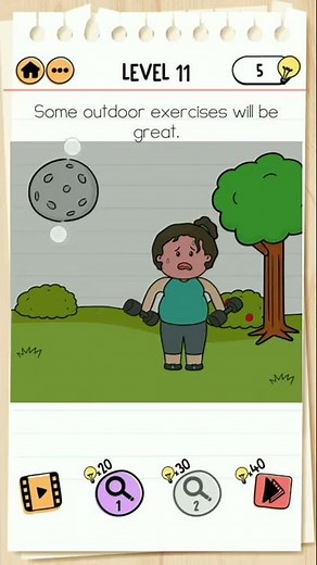 Brain Test 2 Level 11 Fitness with Cindy, some outdoor exercises will be great