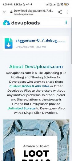 How to download files from devuploads