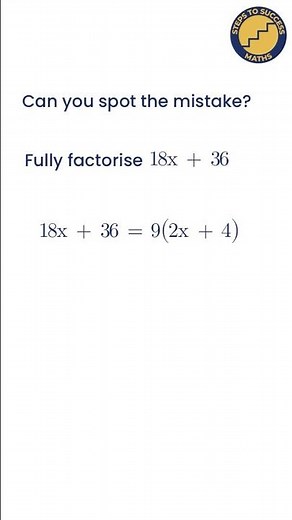 Factorising Expressions - spot the mistake (GCSE Maths)