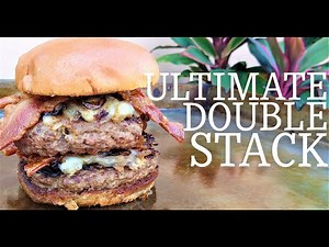Easy Flat Top Grilling | Ultimate Double Stack Burgers | Bacon Mushroom Swiss Burger Recipe