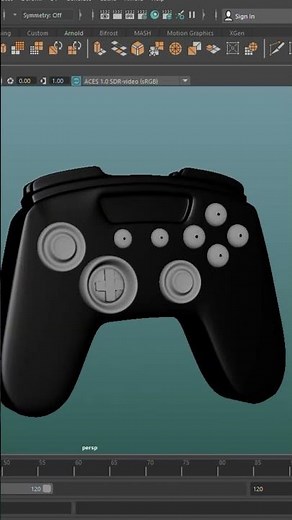 "Game Controller 3D Modeling in Autodesk Maya #shorts #GameControllerModel#3DModeling#AutodeskMaya"