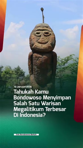 Tahukah kamu? Bondowoso menyimpan salah satu warisan megalitikum TERBANYAK di Indonesia. Bahkan, daerah ini dijuluki sebagai Kota Megalitikum. Jauh sebelum candi-candi berdiri, ribuan batu besar telah disusun oleh manusia prasejarah di Bondowoso. Dolmen, menhir, sarkofagus, hingga batu kenong tersebar di berbagai penjuru wilayah. Benda-benda ini bukan sekadar batu tua, melainkan bukti sistem kepercayaan dan peradaban yang telah ada ribuan tahun lalu. Diperkirakan, peninggalan megalitikum di Bond