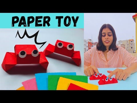 Origami pop it crab toy || How to make a paper toy || Origami