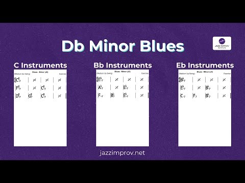 Db Minor Blues - 120 BPM - Backing Track