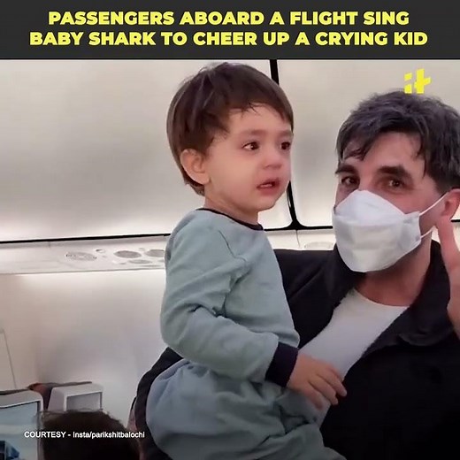 Viral Video: Passengers Sing Baby Shark To Comfort Crying Toddler On Flight