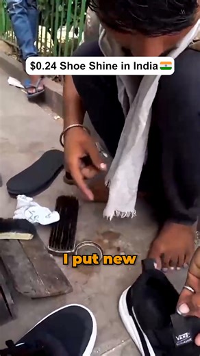 $0.24 Street Shoe Shine in Delhi 🇮🇳 #travel #india | Daily Jay