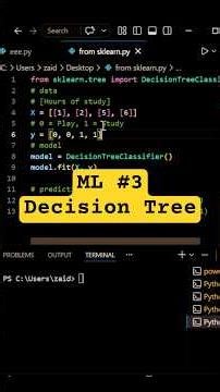 Decision Tree Algorithm #ai #python #programming #coding #machinelearning #code