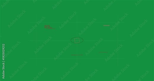 HUD loading, central reticle with red rectangle rotating, labels shifting for aligning on clear bg