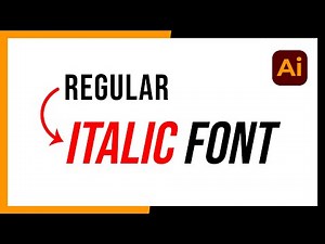 How to make italic font text | illustrator | Italicize | Italics