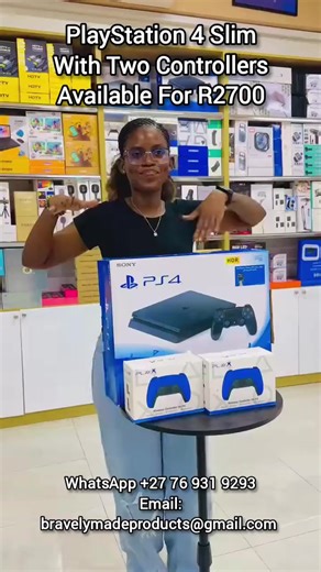 PlayStation 4 Slim with Two Controllers for Sale