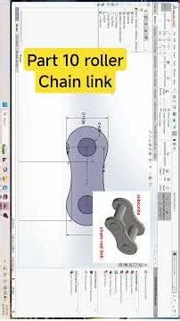 How to design tractor in solidworks part 10 roller chain link ‪@mjocad‬ #solidworkstutorial #3db