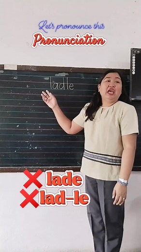 14K views · 241 reactions | Let's pronounce this! ladle #pronunciation #reading #spelling #vocabulary #English #education | Teacher Anne | Facebook