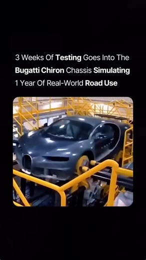 Gentlemen Drivers ® on Instagram: "• Bugatti puts the Chiron’s chassis through brutal testing-three weeks in the lab equals a full year of real-world driving. 🫣 Engineers run nonstop simulations that flex, twist, and shake the carbon monocoque thousands of times to replicate bumps, cornering forces, and acceleration stress. Every vibration and impact is measured to ensure the frame can handle the Chiron’s 1,500-hp powertrain without fatigue. Would you trust any other hypercar to survive Bugatti