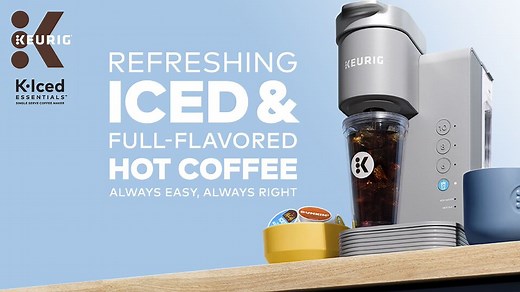 Keurig K-Express Essentials Plus, Iced and Hot Single-Serve K-Cup Pod Coffee Maker, Gray
