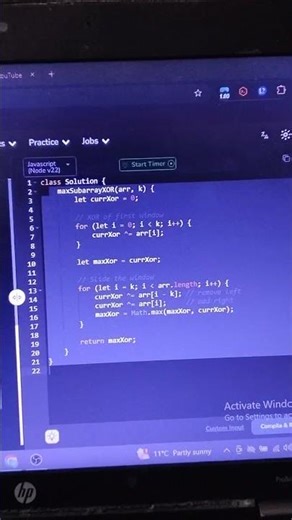 GFG POTD 6 Jan 2026 | Max XOR Subarray of Size K | Sliding Window Solution (Java C++ Python JS)