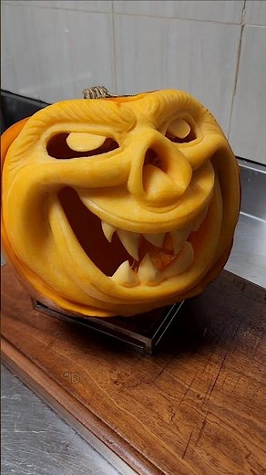 Amazing Pumpkin Ghost Carving 🎃 👻 | So Satisfying to Watch! #short #halloween #shorts