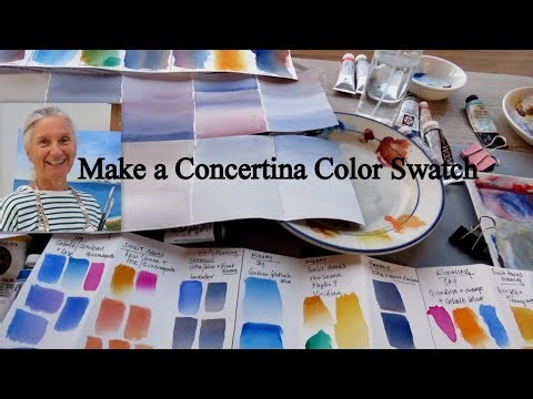 Toss Your Old Swatches! Make the ULTIMATE Compact Concertina Color Chart 🎨 #arttips #watercolortips
