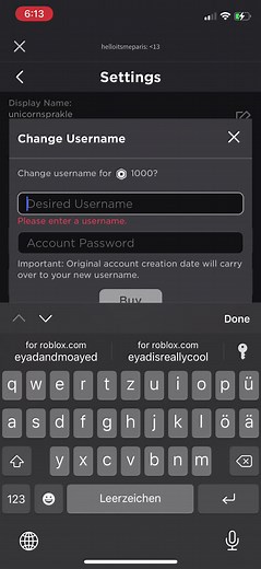 Cómo cambiar tu nombre de usuario en Roblox gratis