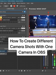 OBS: Multiple Camera Shots with One Camera