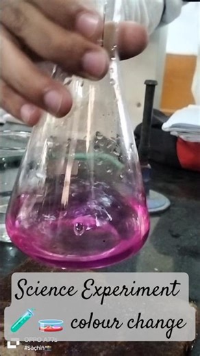 Science experiment colour change 🧪🧫😳