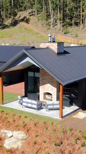 1.8K views · 45 reactions | Designed as a retreat, this home offers stillness and strength in equal measure. The roof and wall cladding, made from COLORBOND® steel in Monument® in a Matt finish, lend a textured richness that complements the home’s natural setting. Roofing and cladding: @allianceroofing.au Supplier: @no1roofing Colour: COLORBOND® steel in Monument® in a Matt finish Profile: Nailstrip | COLORBOND steel | Facebook