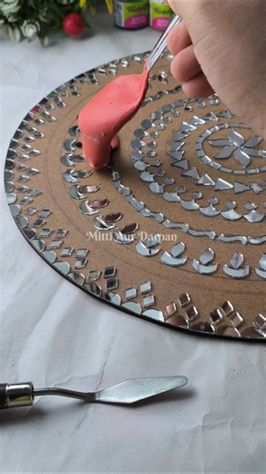 Beautiful Mosaic Art❤️ || Wall Decoration Ideas || Wall Hanging Craft #diy #art #trending #shorts