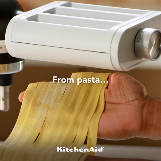 With the KitchenAid® 3-in-1 Pasta Attachment, you can effortlessly roll & cut pasta with a single attachment. Shop KitchenAid® Pasta Attachments and more. | KitchenAid
