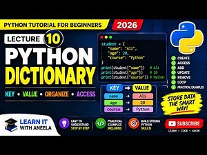 Python Dictionary Explained | Create, Access, Update & Merge Dictionaries | Python Lecture 10