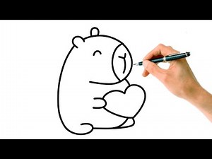 How To Draw A Capybara Easy Tutorial Step By Step For Kids