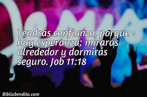 Explicación Job 11:18. 'Tendrás confianza, porque hay esperanza; mirarás alrededor y dormirás seguro.' - BibliaBendita
