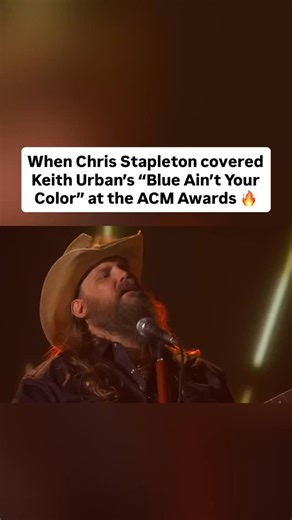 Country Music on Instagram: "The cover I never knew I needed ❤️ When Chris Stapleton covered “Blue Ain’t Your Color” at the ACM Awards, he turned Keith Urban’s smooth ballad into a soulful, blues-soaked performance that left the audience stunned. With his gravelly voice and raw emotion, Stapleton gave the song a whole new depth—stripping it down to its heartbreak core while keeping its elegance intact. The lights stayed low as his voice carried through the room, captivating everyone with the kin