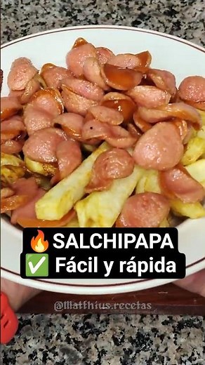 🔥 Salchipapa Casera (Fácil y rápida)