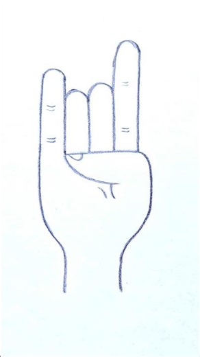 How to Draw a Hand Gesture Step by Step #shorts #drawing #art