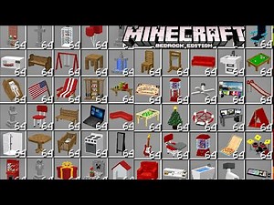 FURNICRAFT How To Get Furniture In MINECRAFT PE 1.16.1+ (Best MCPE Furniture Mod)