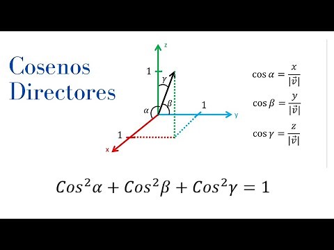 Cosenos Directores y ángulo directores. Cálculo Vectorial. Carlos Moreno