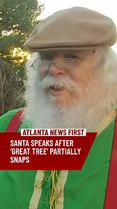 'GREAT TREE' SNAPS: Santa Claus speaks to Atlanta News First after witnessing the Gwinnett 'Great Tree' partially snapping while being raised outside the historic courthouse this morning. Even with the setback, the big man from the North Pole is optimistic that the tree and its forthcoming lighting will be just fine. STORY: https://www.atlantanewsfirst.com/2025/11/04/christmas-tree-snaps-half-during-setup-gwinnett-county-courthouse/ | Atlanta News First