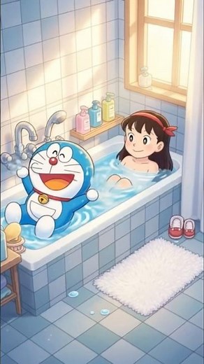 DORAEMON Shizuka bath #doraemon #doremon #nobita #anime #shizuka #doraemonseason17 #doraemonsong