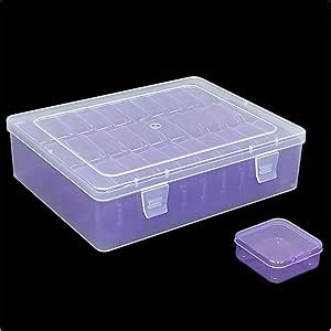 Purple Plastic Box-Bead Organizer Box-30Pcs Plastic Bead Storage Containers Craft Storage Box with Hinged Lid, 1sheet Labels, Mini Box for Jewelry Making, Diamond Art, Small Parts,Fishing toolbox