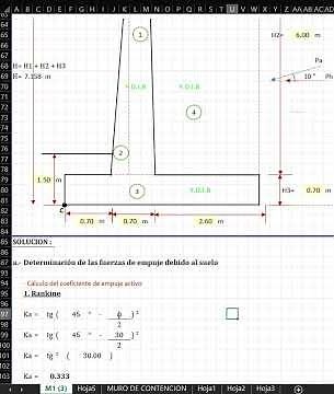 CALCULO DEL EMPUJE ACTIVO MEDIANTE RANKINE Y COULOMB