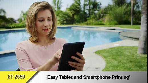 Epson Expression ET-2550 EcoTank Wireless Color All-in-One Supertank Printer with Wi-Fi, Wi-Fi Direct, Tablet and Smartphone Printing, Easily Refillable Ink Tanks