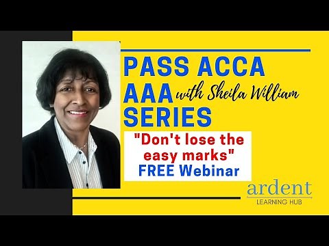Part 1 - How To Pass ACCA AAA Series - Don't Lose The Easy Marks