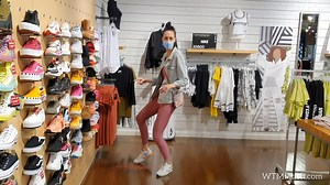 Savvy and Ekaterina try on small female shoes trailer