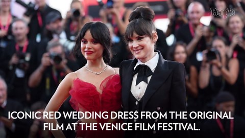 Jenna Ortega Channels Winona Ryder's Red Lydia Deetz Wedding Dress at Beetlejuice Beetlejuice Venice Premiere