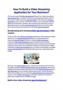 How To Build A Video Streaming Application For Your Business - SlideServe